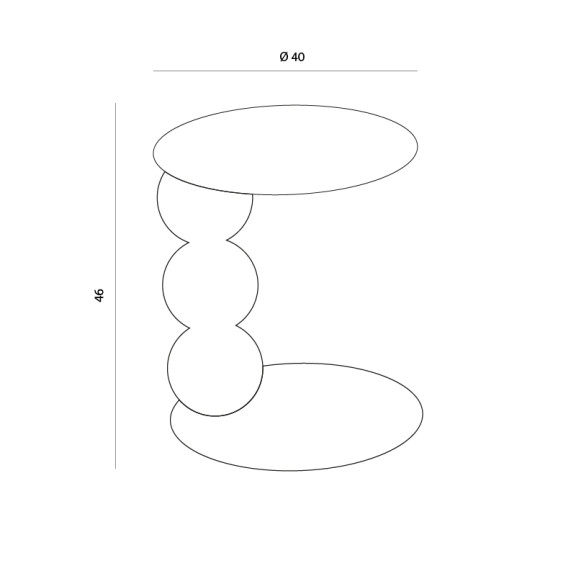 Moon - stolik na kulistej podstawie