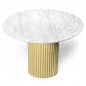 Hygge Gold - stół z okrągłym marmurowym blatem