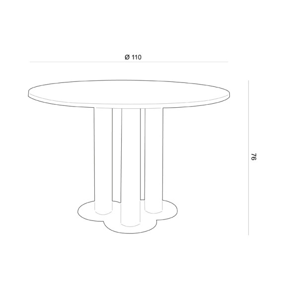 Kiara - okrągły marmurowy stół