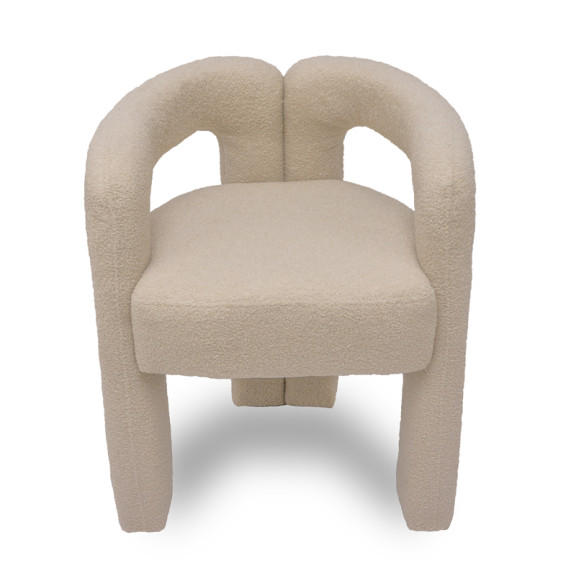 North - tapicerowane krzesło w tkaninie boucle