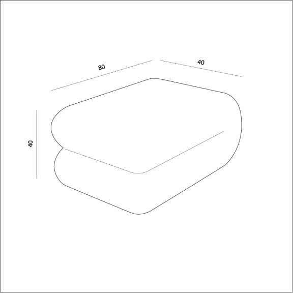 Due - puf w tkaninie boucle