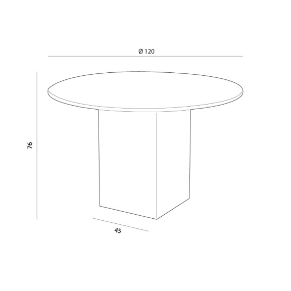 Rosso - okrągły stół z marmurowym blatem
