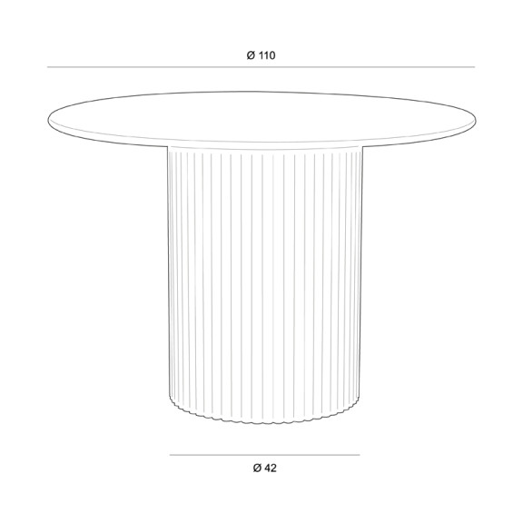 Hygge Wooden - okrągły stół z marmurowym blatem na drewnianej podstawie